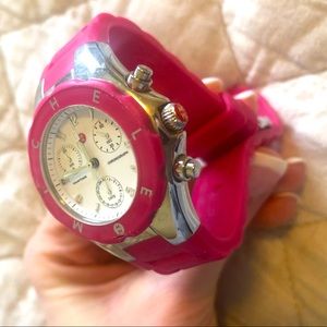 Michele Pink Jelly Watch